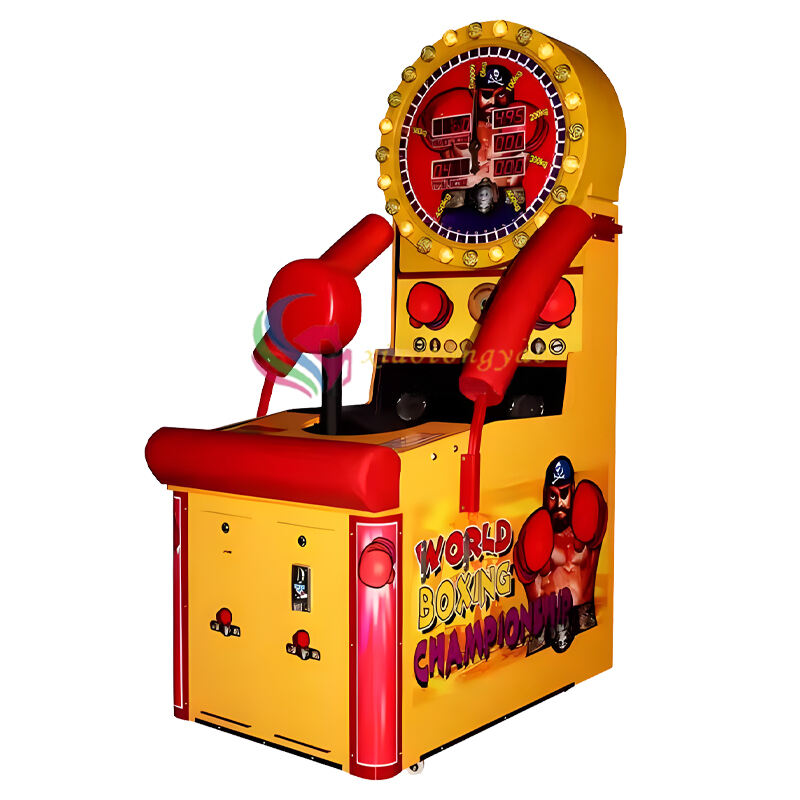 Factory wholesale coin operated tickets, adult indoor electronic boxing punching machine, amusement park game machine