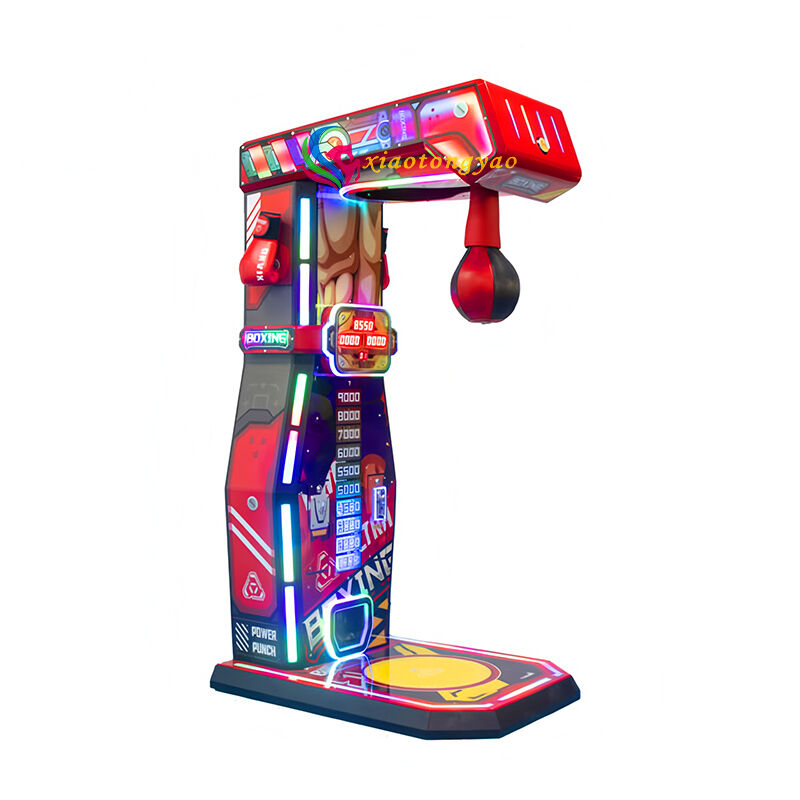 ボクシングゲーム機。究極のボクシングチャレンジ。力を解き放ち、一撃で名を馳せろ！