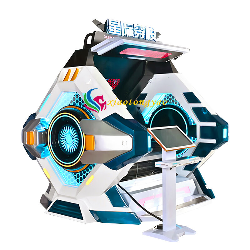 Interstellar Shuttle and Two Person VR Dynamic Cabin, Dual Seat Synchronous Immersion, Embarking on a New Era of Future Entertainment