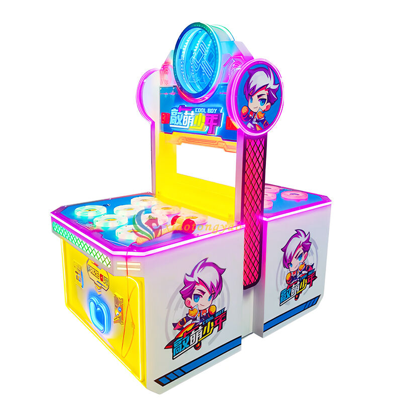 Knocking Cute Youth! Two person interactive groundhog game console Cute and Fun Sound and Light, Parent Child Fun, Popular Puzzle Mini Explosive in Children's Playground