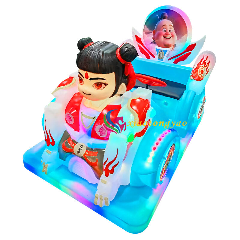 Nezha Children's Square Amusement Bike, cute and fun design, safe riding, a new choice for parent-child joy in the square