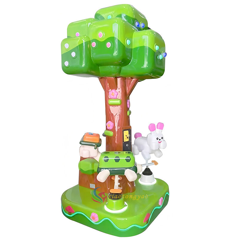 Fantasy Forest Turtle and Rabbit Race Three Person Horse Rotation · Cute Childhood Rotation Time