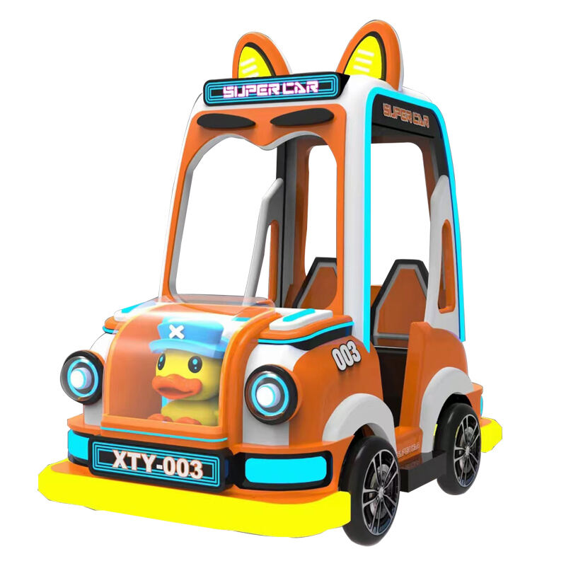 Fiberglass parent-child interactive amusement bike, outdoor indoor adult and children's square bike, electric lighting music bike