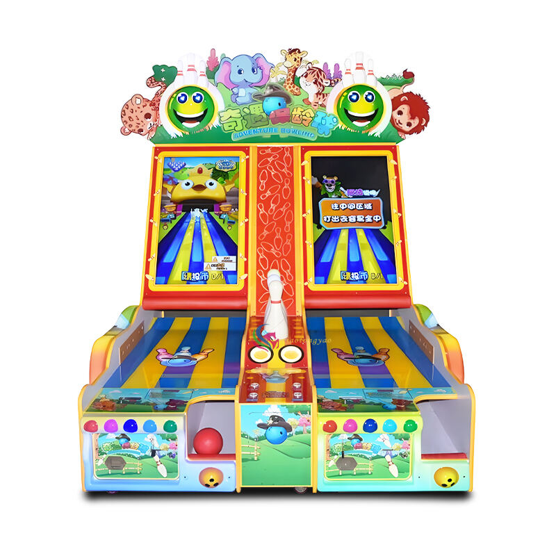 Coin operated arcade bowling game machine, two player arcade bowling simulator