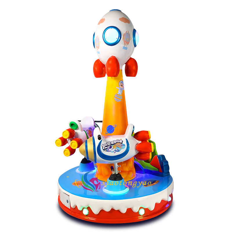 Interstellar Rocket Rotating Paradise Three people ride together, embark on a dream space journey!