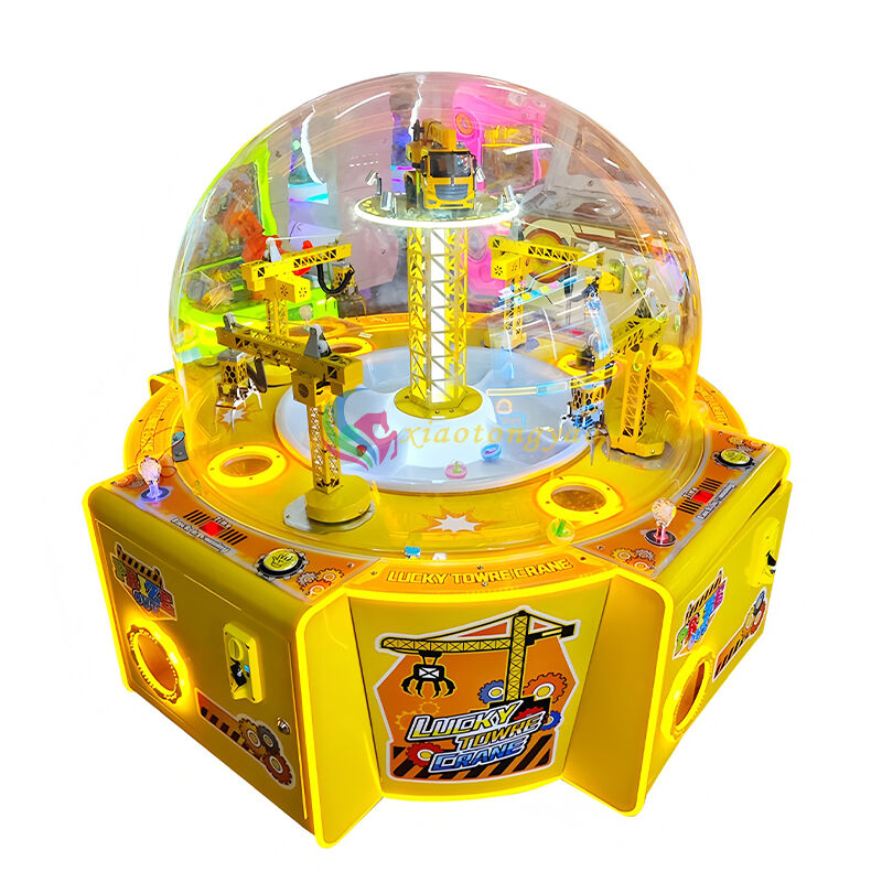  Lucky Tower Crane and Four Person Interactive Gift Machine  Immersive Capture with Engineering Style, Double the Joy of Playing with Multiple People