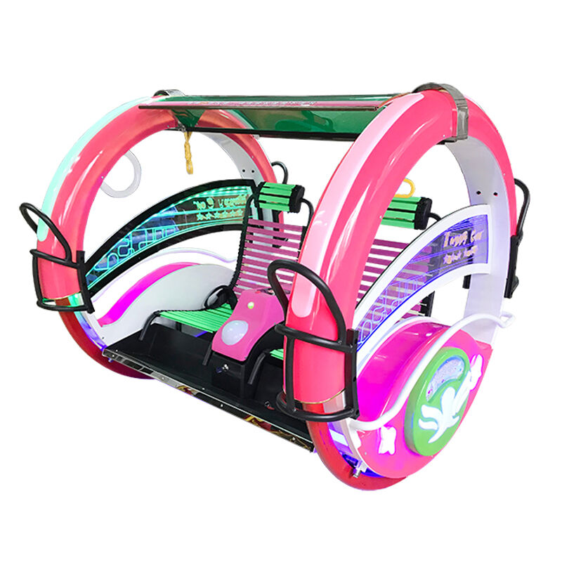 Rotating swing amusement bike, 180 ° swing, 360 ° free rotation, more joy for parent-child ride, safe and stable, more w