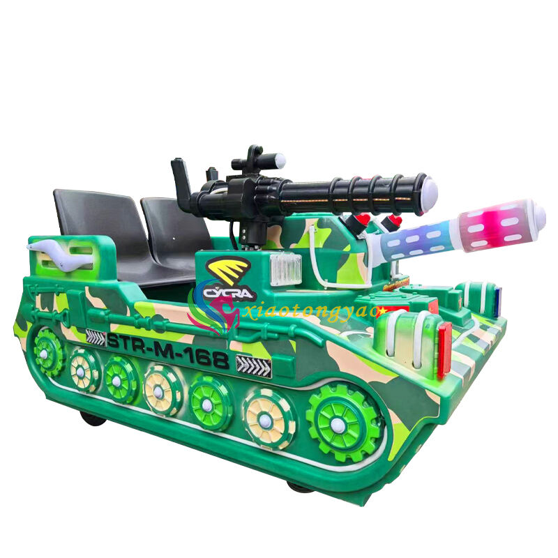 Parent child tank amusement vehicle, joyful ride, two person ride, parent-child interaction, new outdoor amusement experience