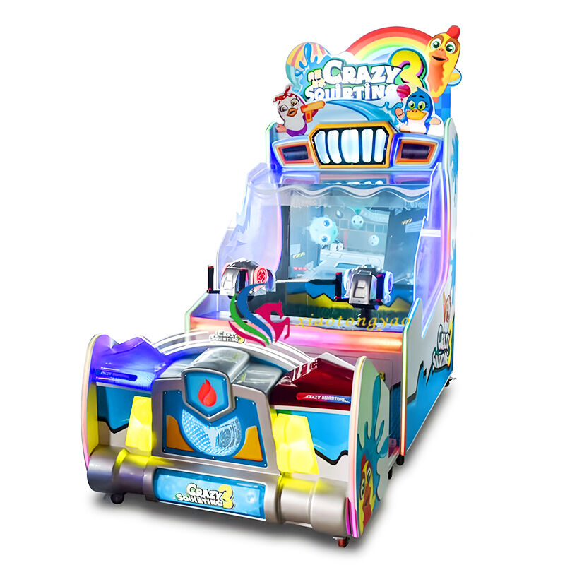 スリル満点のウォーターガンバトル。2人協力プレイ