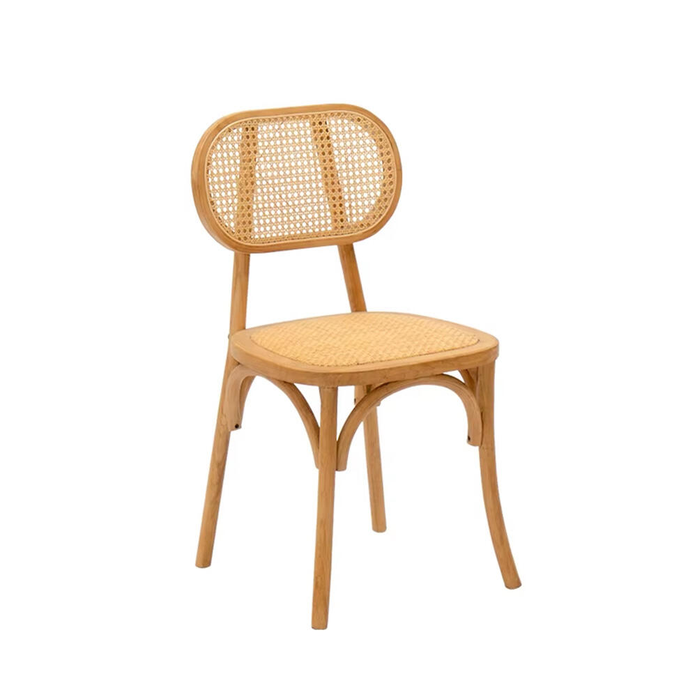 Luxury Modern Stackable Banquet Chairs Luxury Modern Restaurant Furniture Sets Made Rubberwood Oval Rattan Party Living Room