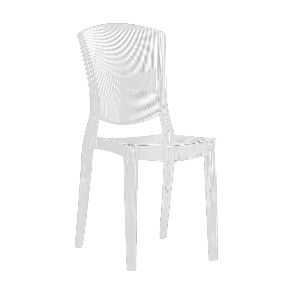 Modern Transparante Akriliek Spookstoel vir Huis Hotel Woonstel Park Senter Koffie Melk Tee Winkel Eet Moderne Huismobiele