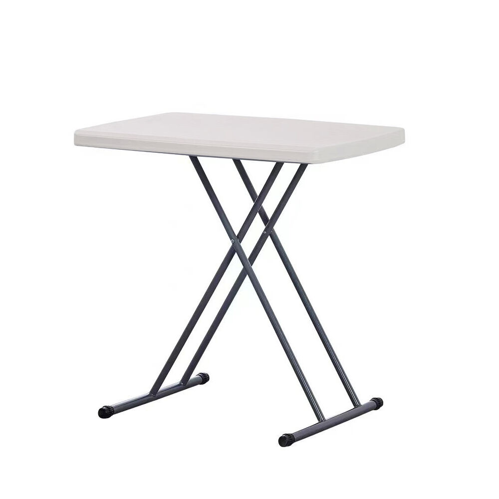 Adjustable Square Dining Table Modern Portable Folding Plastic for Outdoor & Indoor Living Room Gym Laundry Workshop School Use