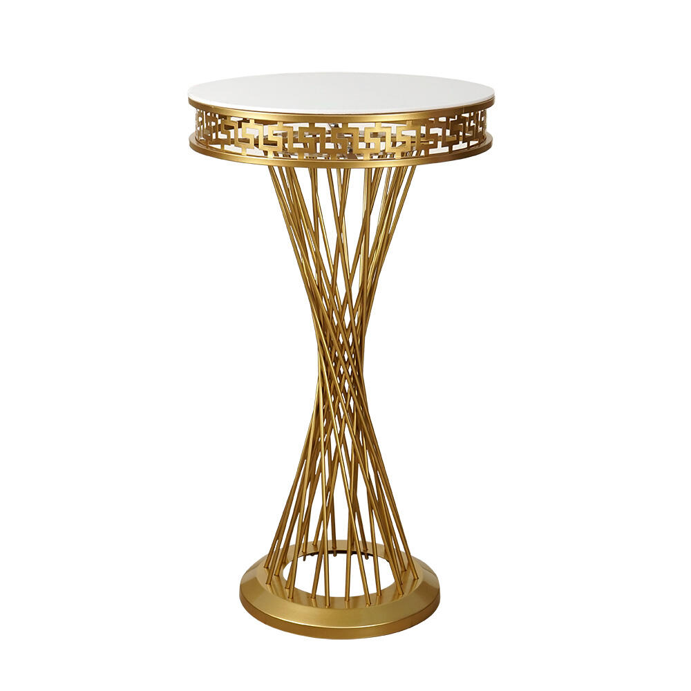 Modern Vintage Style Metal Glass Banquet Table for Weddings Events Bars Restaurants Parties