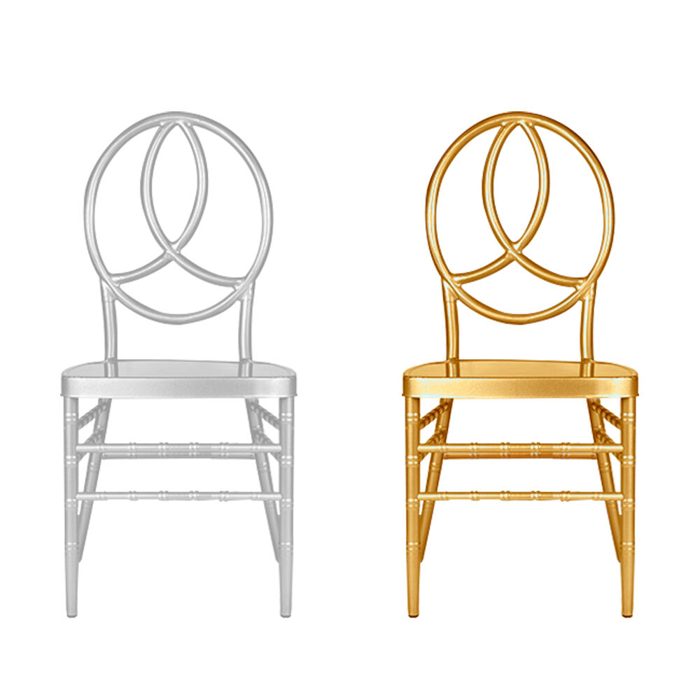 Moderní židle z neoxidové oceli Fénix pro svatby, banquety, hotely, venkovní sál, vilu, bary pro události a železná sedadla