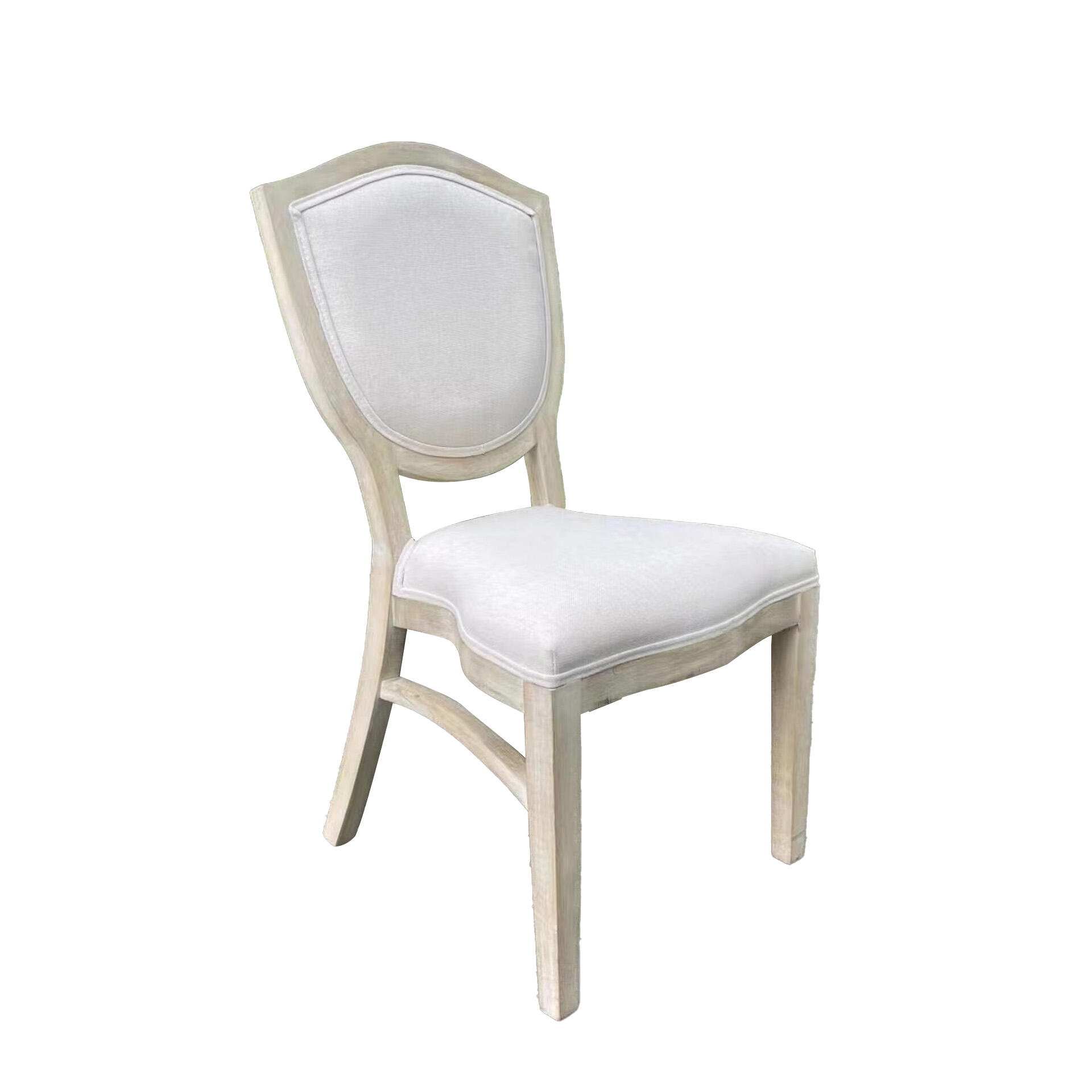 Vintage Midcentury Solid Wood Chair Soft Linen Back Durable Hotel Furniture for Restaurant Outdoor Kitchen Home Use Northern