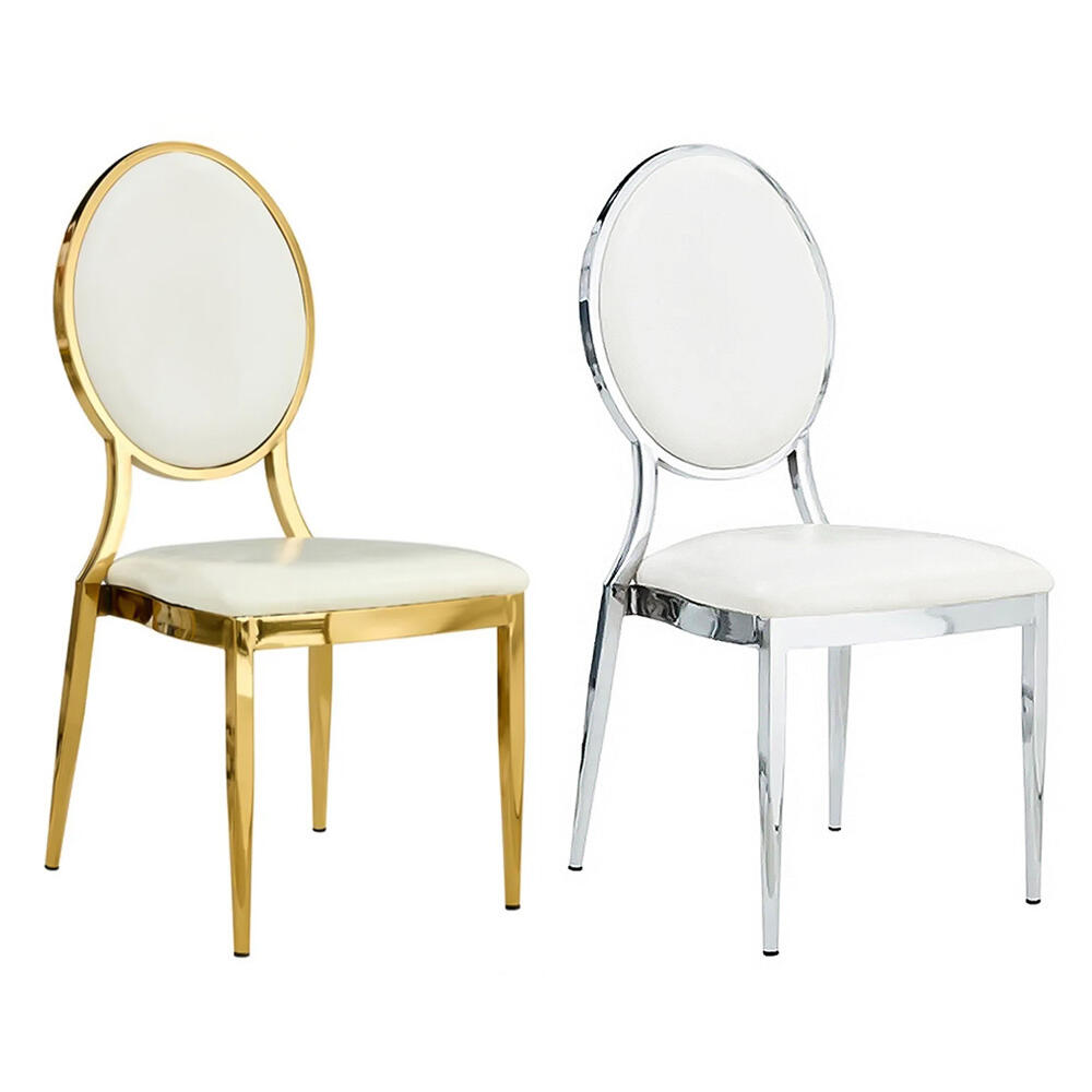 நவீன தங்கம் பூசிய உலோக விடுதி நாற்காலி - சூரிய வட்ட பின்புற வடிவமைப்பு, திருமண நாற்காலி, நிகழ்வுகள், விருந்துகள், மாநாடுகள், உணவகத்திற்காக