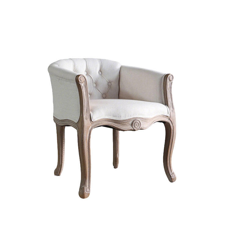 Solid Wood Dining Chair Comfortable French Classic Luxury Living Room Apartment Hotel Party Use Durable Antique Outdoor Bedroom