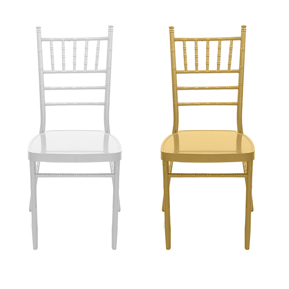 Moderní elegantní kovaná železná svatební židle, skládací kovový nábytek pro banquety, semináře, hotely a bary pro použití v sálech