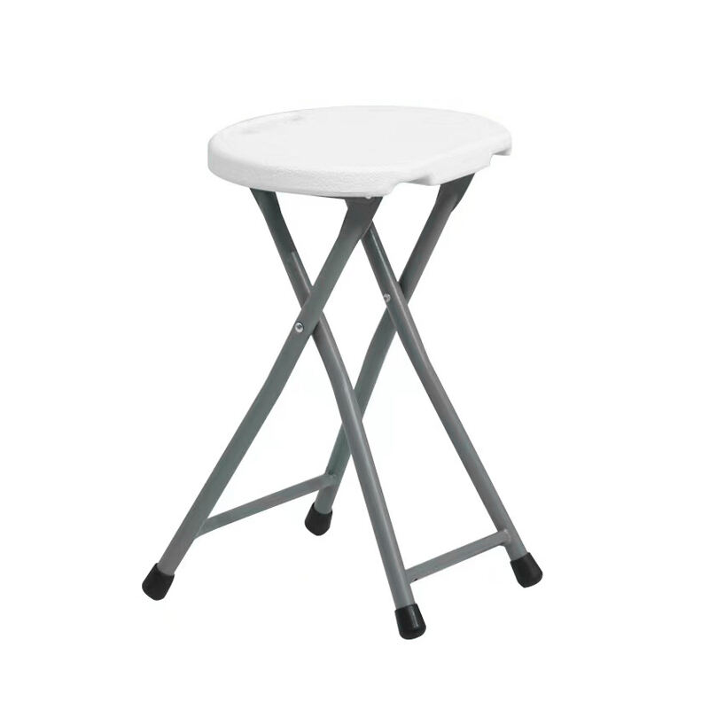 صندلی سفید تاشو قابل حمل، توالت باغی پلاستیکی مقاوم برای استفاده در فضای باز، کمپینگ، ماهیگیری، باربیکیو، طراحی مدرن مناسب هتل‌ها