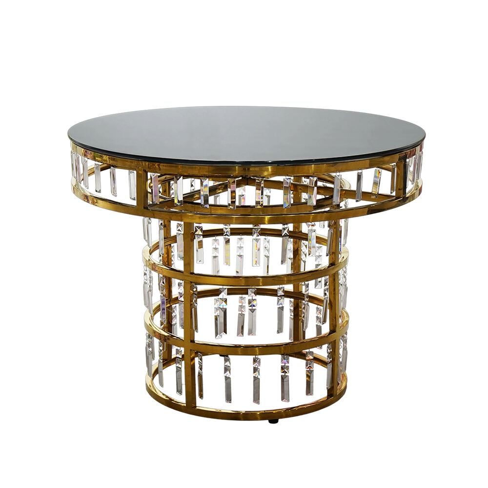 Modern Golden Wedding Table Set for Banquet Events for Hotels Restaurants Parties Living Rooms Wholesale Metal Furniture
