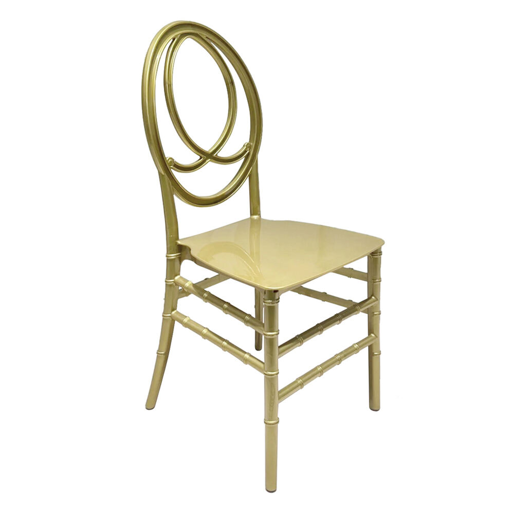Luksuzne zlatne složive bambusove stolice izdržljiv materijal plastike PP moderni stil za hotel trpezariju venčanja žurke događaje napolju