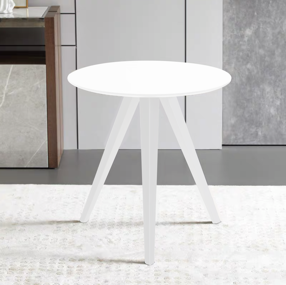 Modern Design Indoor/Outdoor Kitchen Dining Room Living Bar Coffee Tables Fashionable Home Furniture MDF Tabletop Plastic Legs