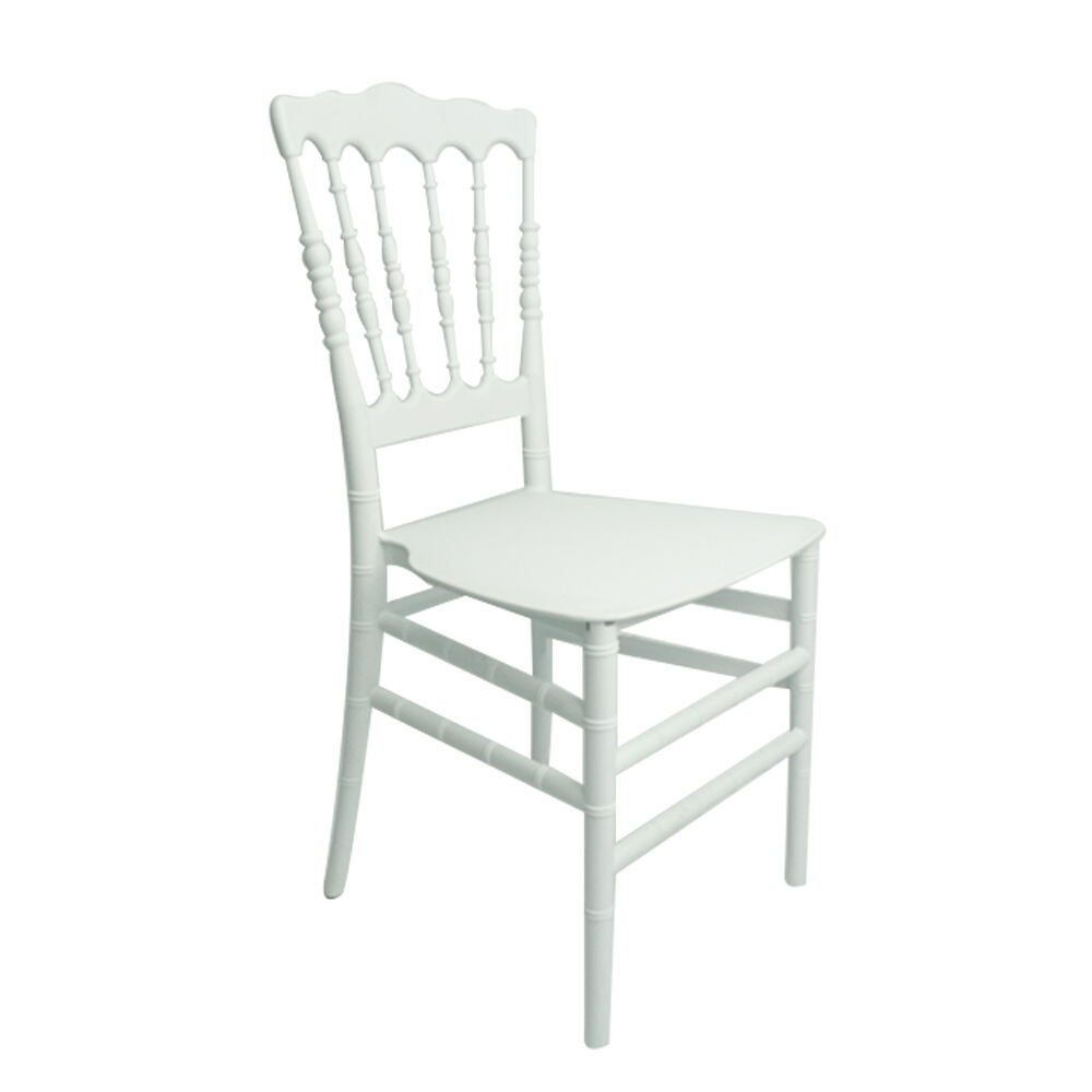 Луксузна модерна бела златна бамбусова столица од трајног пластика за хотелску трапезарију, догађаје напољу, забаве и дневну собу