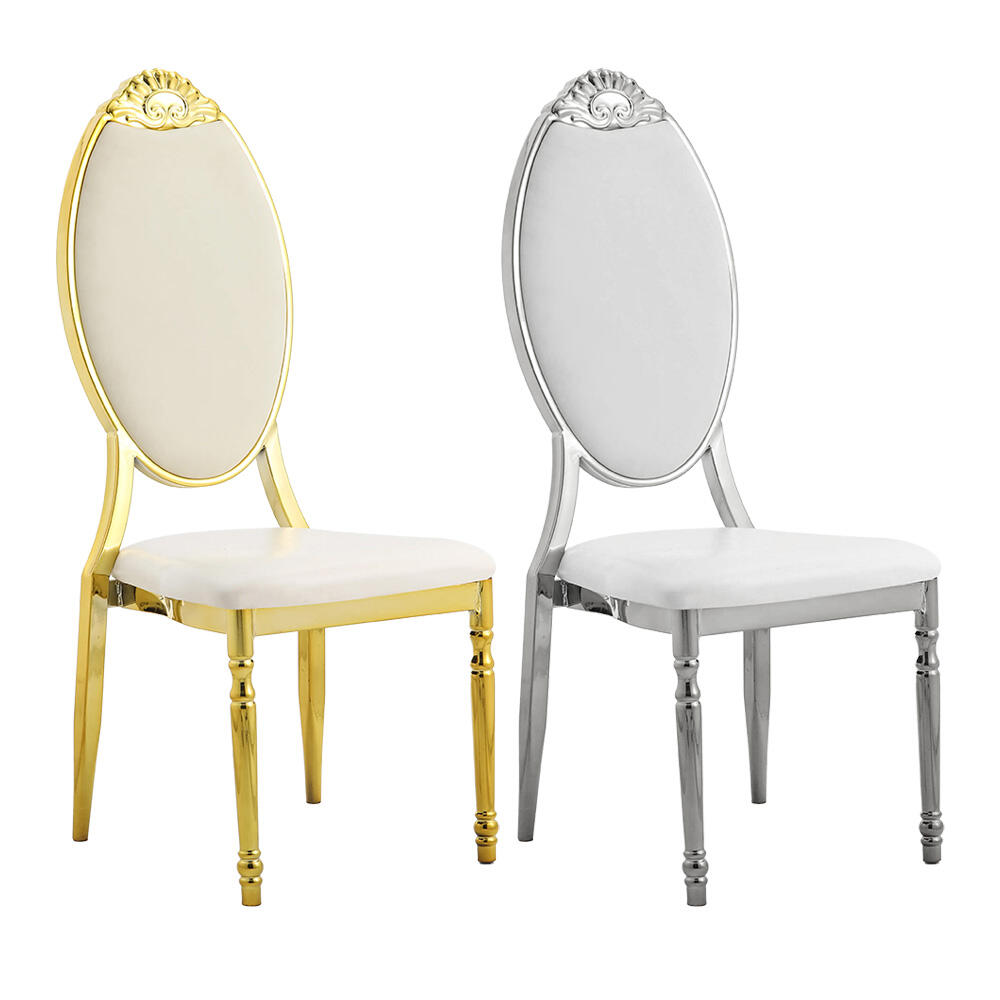 ஐசிய வெள்ளி பின்புறம் கொண்ட ஐசிய நாற்காலி - திருமண நிகழ்வு, விருந்து நாற்காலிகள்