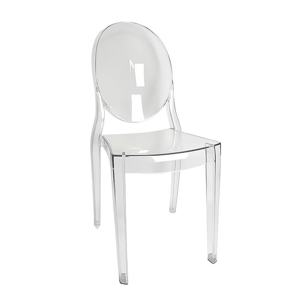 Lukse Transparante Chiavari-stoel Duidelike Kristalhars Akriliek vir Hotel Eetkamer Buitemuurse-Duurzame Plastiek Bankette Troues Fees