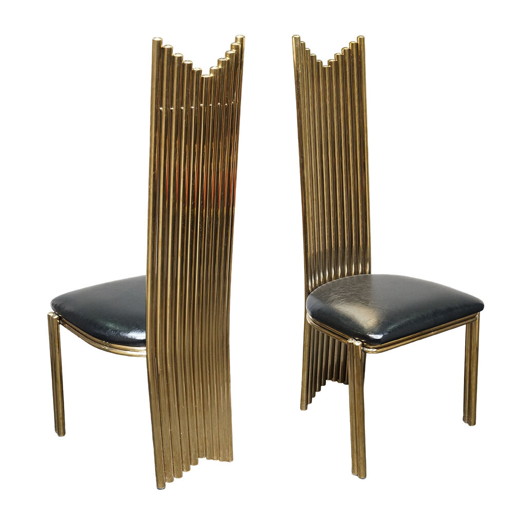 Тұрмыстық қажеттіліктерге, қонақ үйлерге, ресторанға, үйленуге және іс-шараларға арналған дербес дизайны бар қазіргі заманның алтын түсті болат орындығы, PU материалдан жасалған терісі бар, үстелдерді пайдалануға арналған