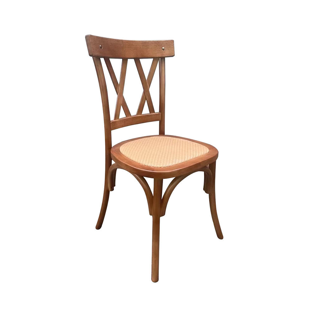 Modern Antique Style Durable Solid Wood Dining Chairs for Commercial Outdoor Parties Hotels Weddings and Banquets