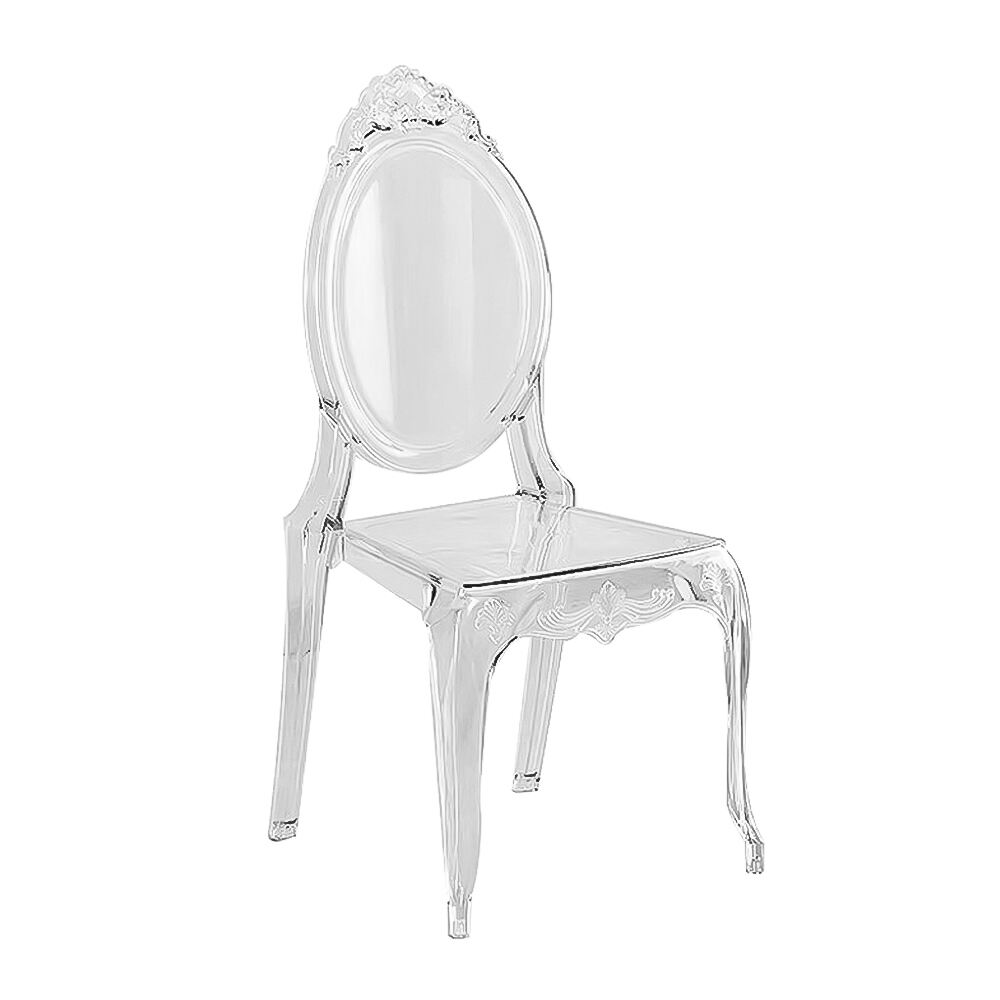 Lukse Transparante Duidelike Kristalhars Akriliek Stoel Verskeie Style vir Buitemuurse Bankette Keuken Woonkamer vir Park Verhuur