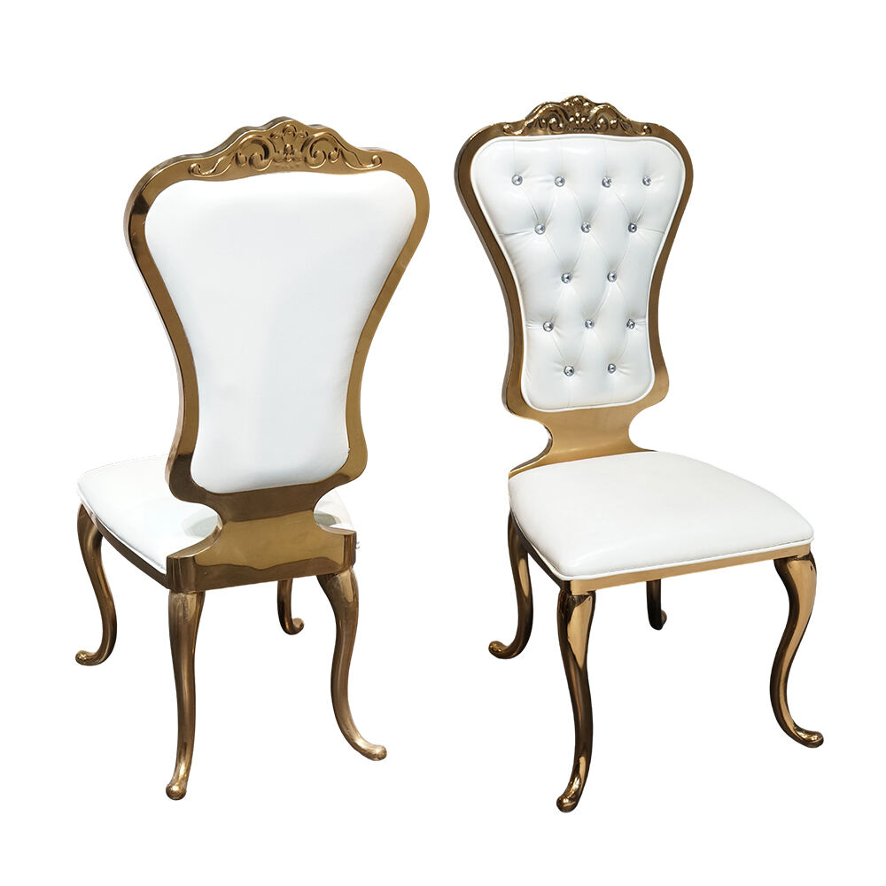 جدید سٹین لیس سٹیل ڈائننگ کرسی پائیدار دھاتی داخلہ فرنیچر اندر استعمال کے لیے تقریبات، لونگ رومز، بینکوئٹس، باتھ روم کے لیے