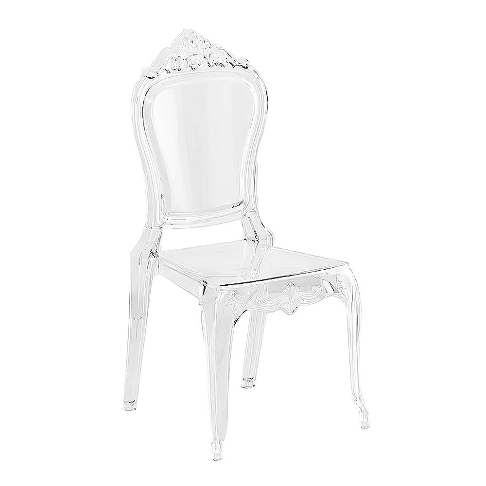 Groothandel Modern Akriliek Spookstoel vir Hotelle Restaurante Werkswinkels Bankette Troues Transparante PP Tegniese Tydperk