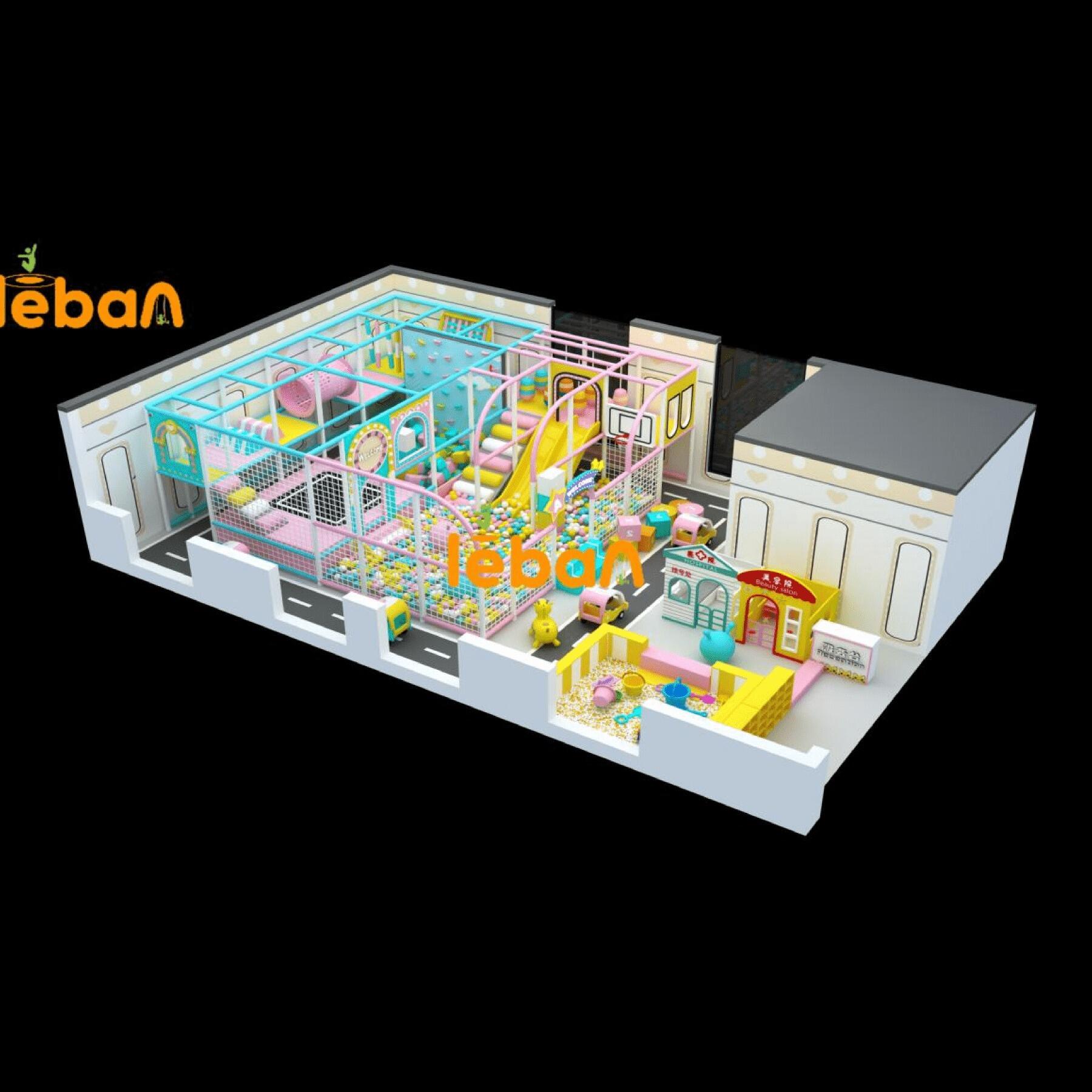 Sân chơi trong nhà đầy màu sắc: Cầu trượt, Bạt nhảy, Hóa vai, Vui chơi giải trí