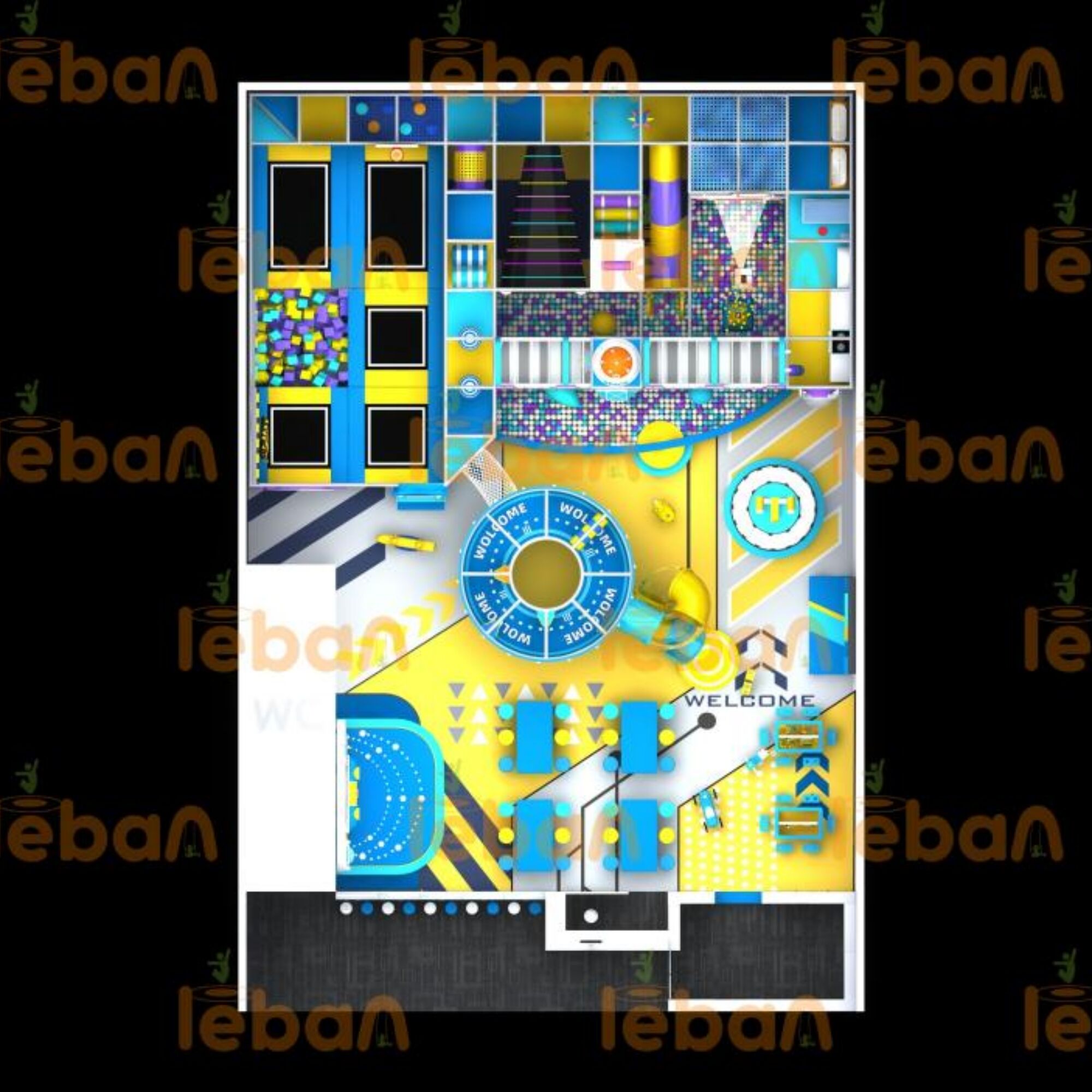 أطلق العنان لمغامرات فلكية في ملعبنا الداخلي المستوحى من الفضاء