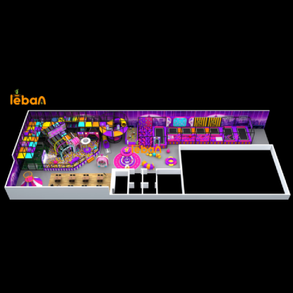 ملعب داخلي شريحة LED نطاطات جدار تسلق منطقة متعة نهائية