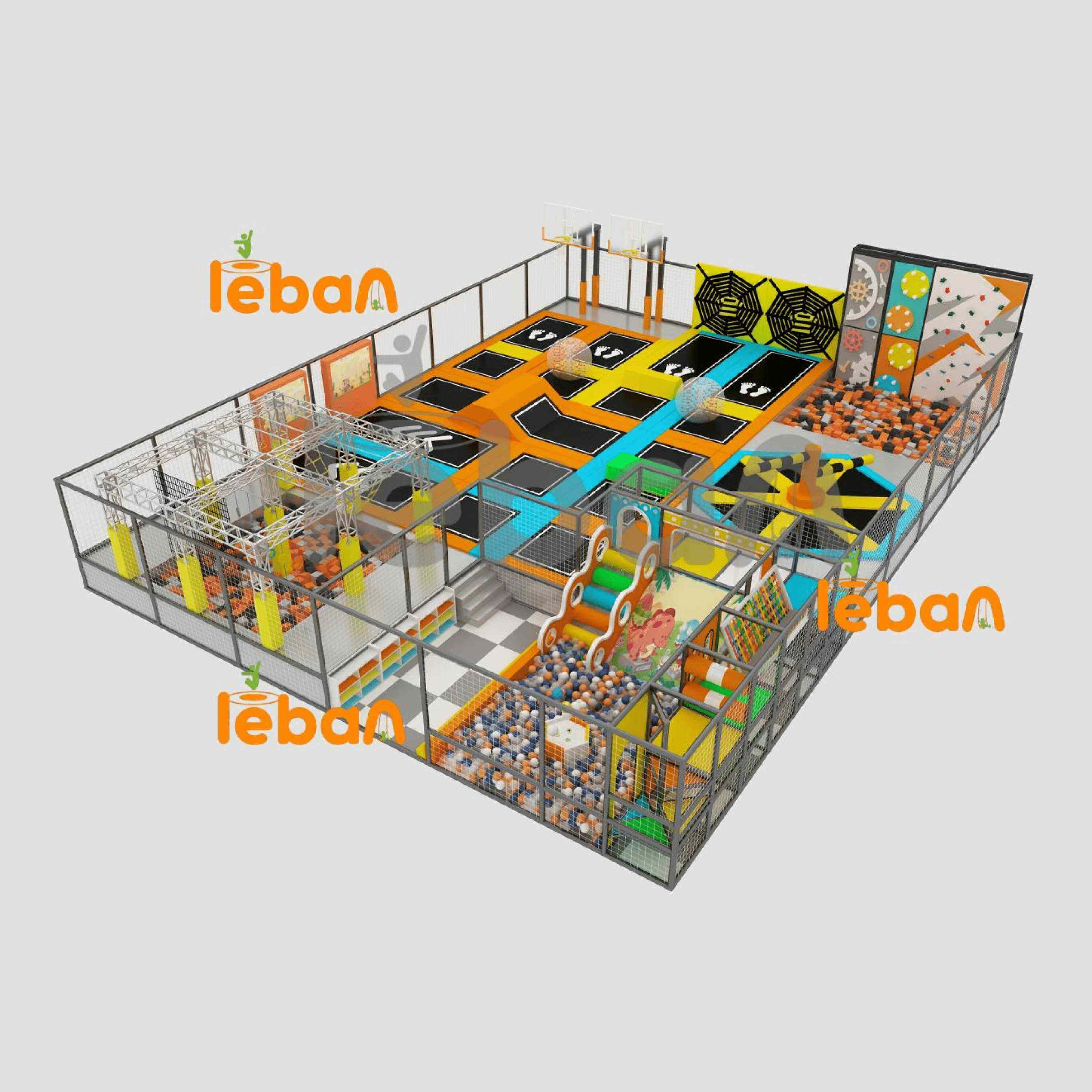 Orange-Blue Dynamic Trampoline Park