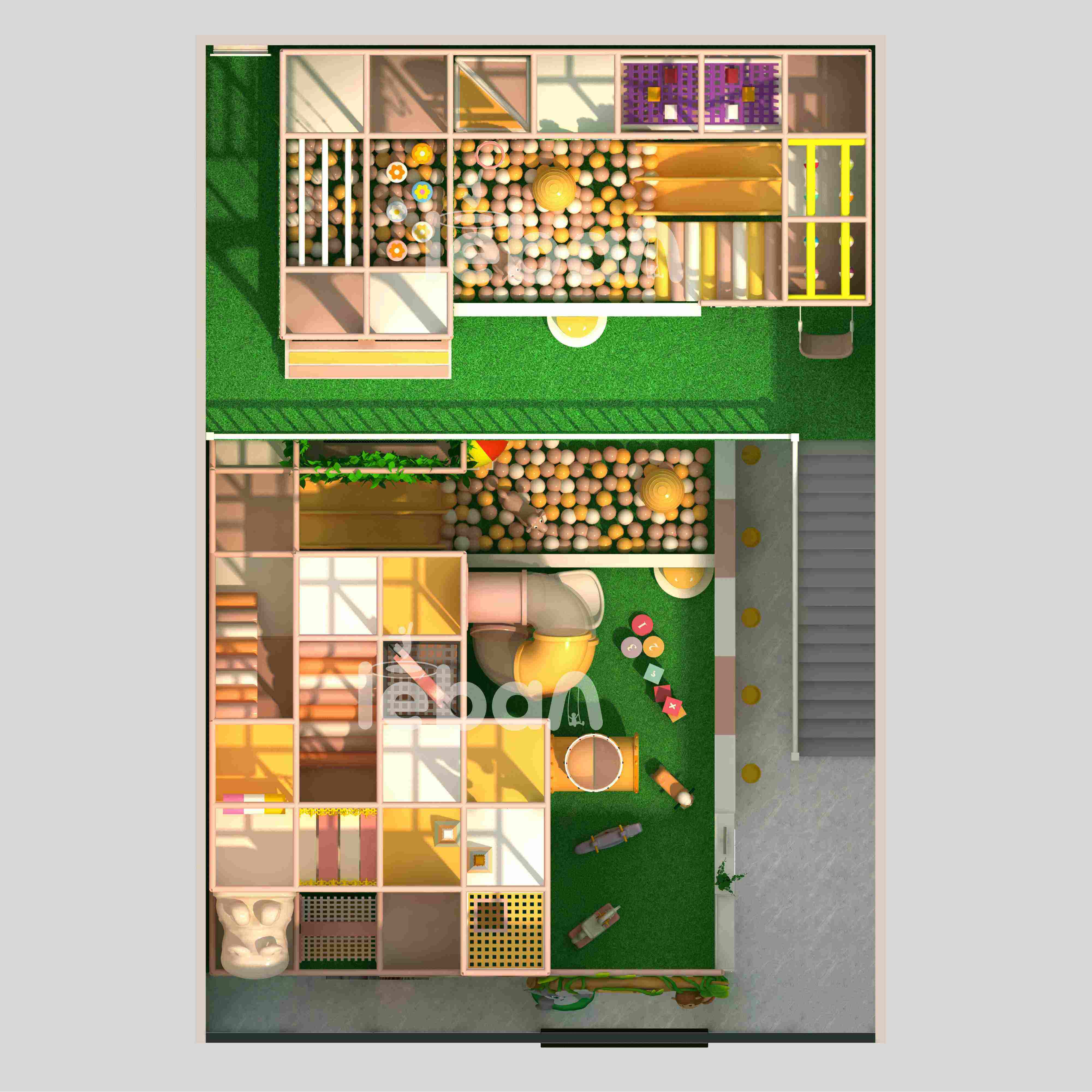 رسم تصميمي لمواضيع حيوانات الغابة