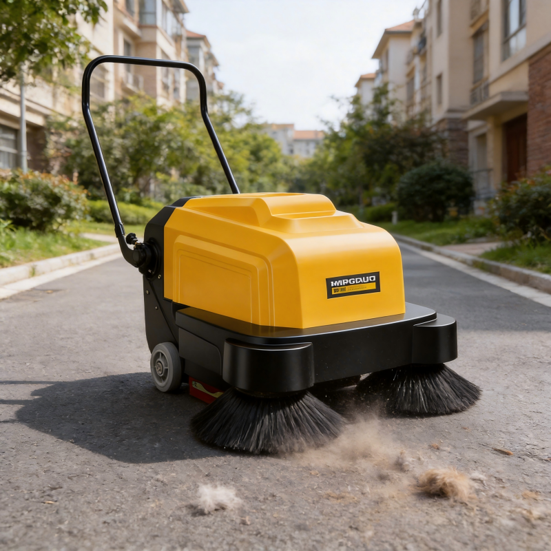 Use walk behind sweeping machine in business