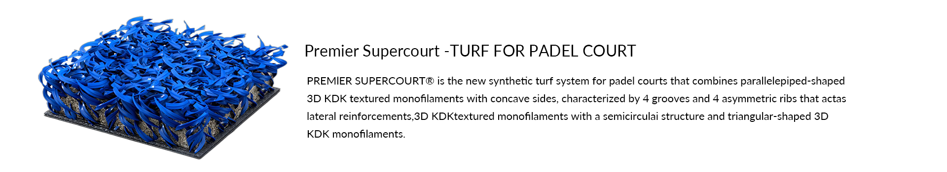 Premier Supercourt -TURF FOR PADEL COURT supplier