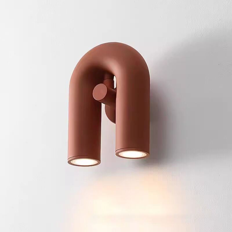 U Shaped Minimalist Creative LED Bedside Reading Wall Lamp for Living Room Feature