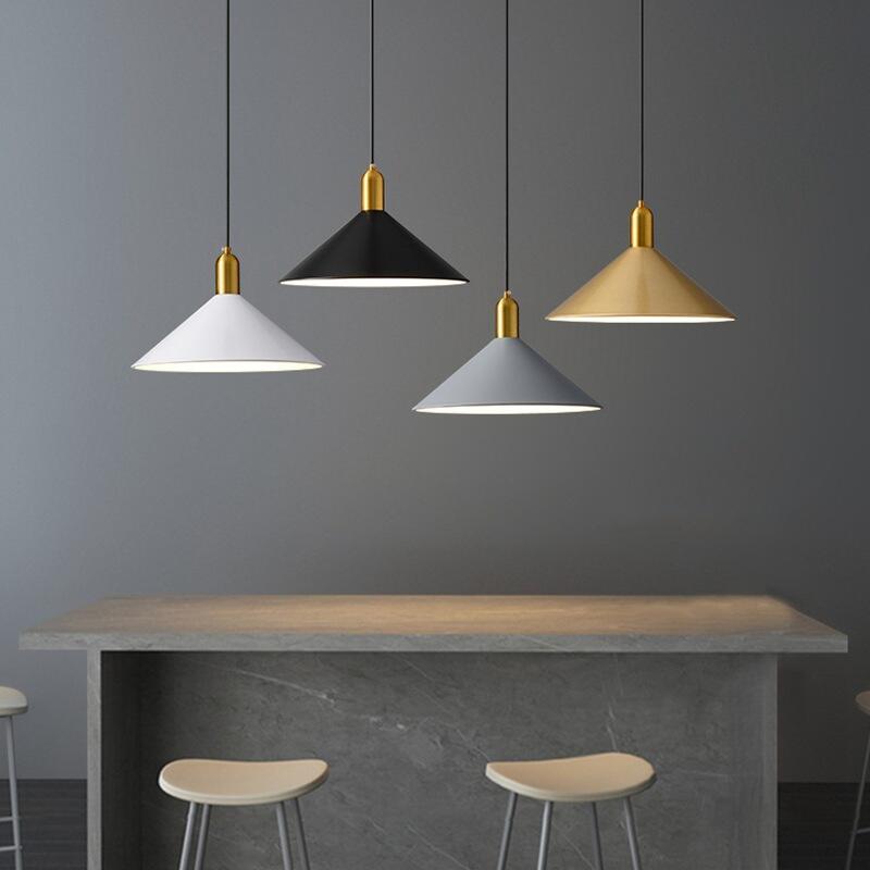 Europe Modern Iron LED Chandelier Cafe Kitchen Island Hanging Lamp