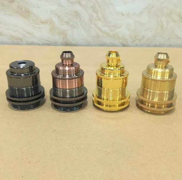 Retro na Brass na E26/E27 na DIY Lighting Kit na Lamp Holder na Walang Switch na 71mm para sa Dekorasyon ng Bahay