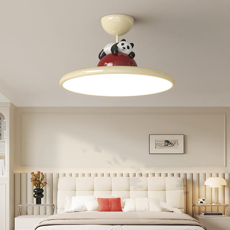 Modern Creative Cartoon Bear Disc Ceiling Light Children's Room Bedroom Eye Protection Lighting