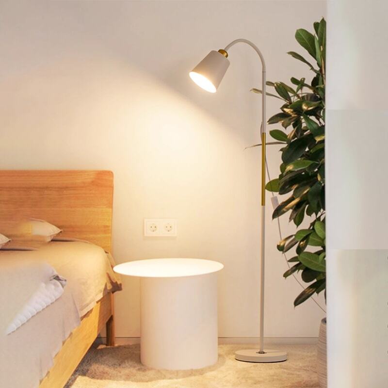 Adjustable Metal PVC LED Floor Lamp for Living Room Bedroom Sofa Home Deco