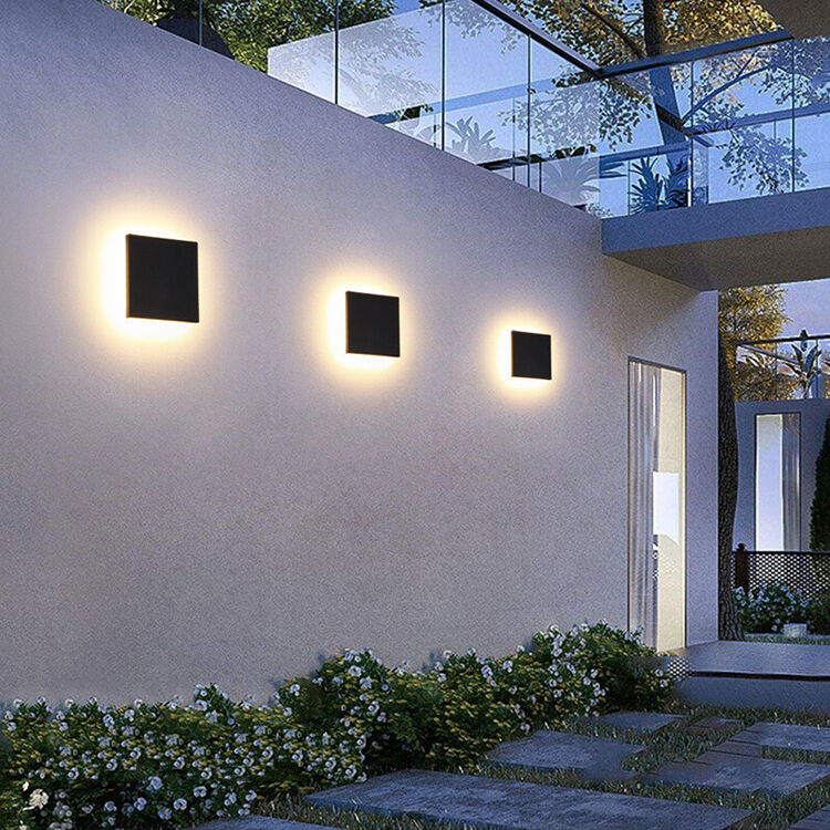 Wholesale Modern Square Black LED Wall Lamp for Home Outdoor Waterproof Indoor LED Wall Light