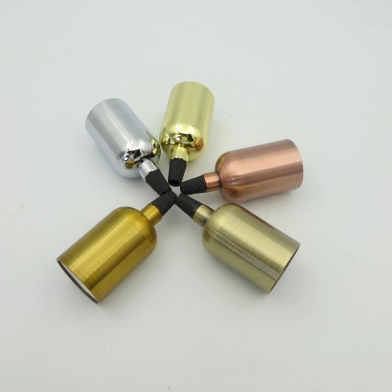 Modernong Brushed na Aluminum na Lamp Holder Set na May Maraming Kulay para sa DIY na Pendant Lighting