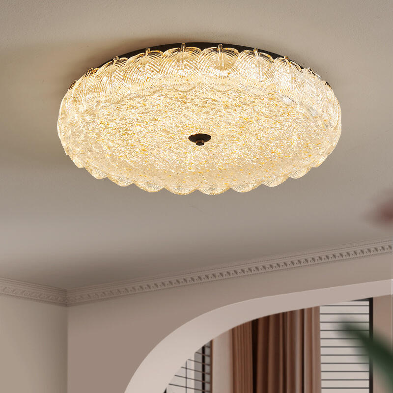 Modern Italian style light luxury high-end creative resin gold foil ceiling light for living room bedroom