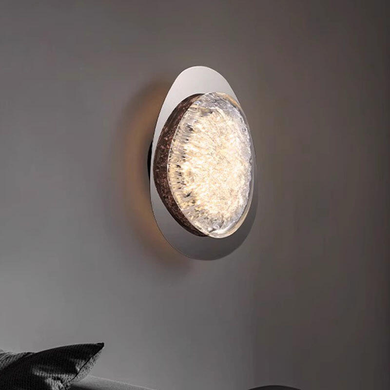 Modern Style Stainless Steel Luxury Pearl Black Led Wall Lamp for Indoor Home Decor